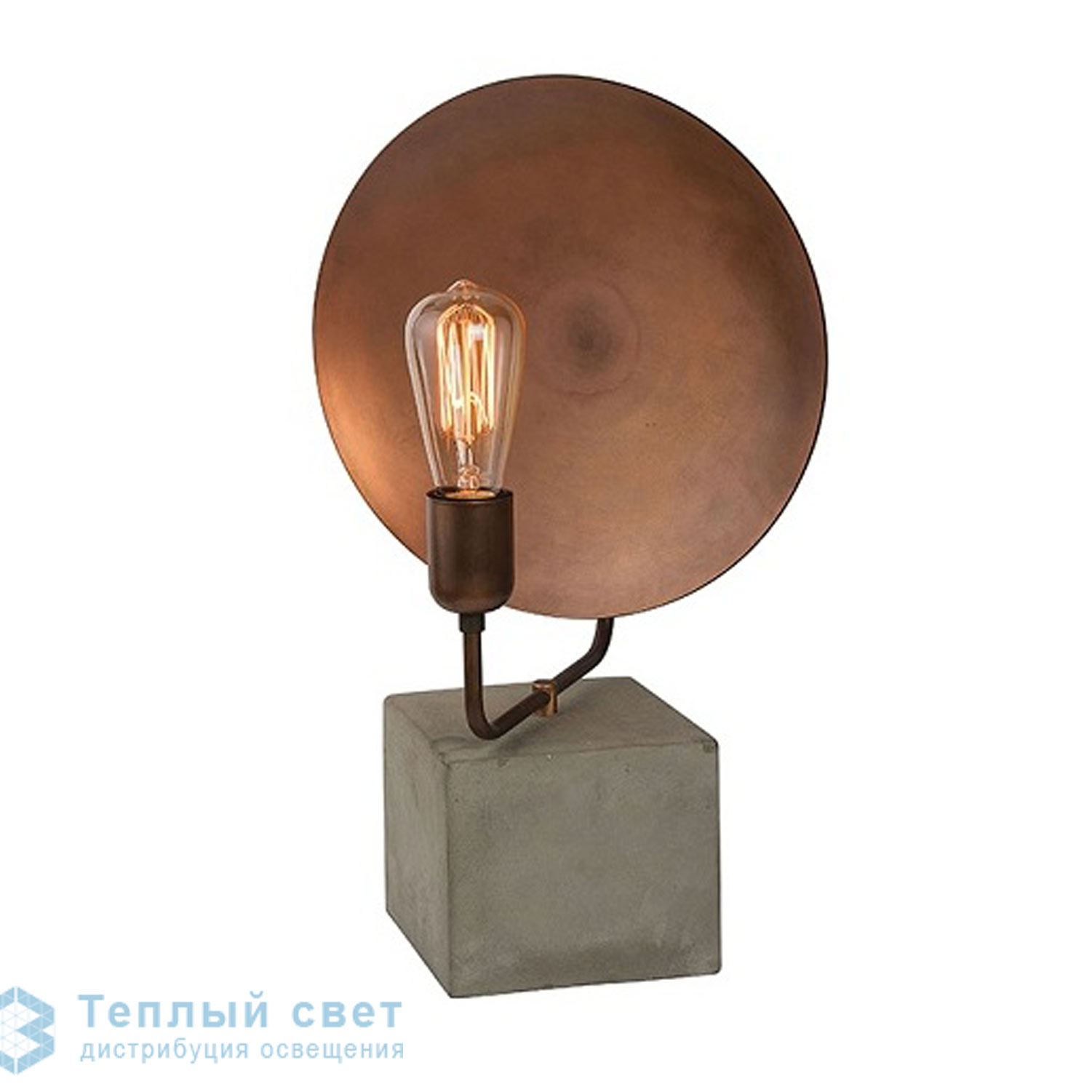 Zambelis 17133 TABLE LAMP 1L E27 COPPER RUSTY METAL-CONCRETE настольная лампа