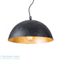 Иконка Zambelis 16174 PENDANT LIGHT 1L E27 D50 BLACK-GOLDEN LEAF POLYESTER подвесной светильник