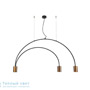 Иконка Zambelis 17109 PENDANT LIGHT 3L GU10 BLACK-COPPER RUSTY METAL подвесной светильник